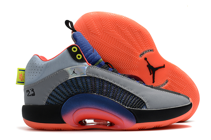 2020 Jordan 35 Grey Black Blue Orange